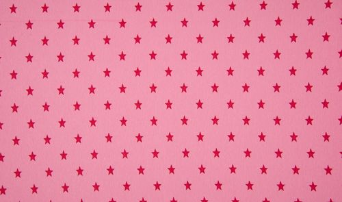 Bündchen Schlauchware Sterne pink rosa