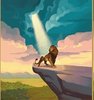 Disney Der König Der Löwen, Panel, Baumwoll Jersey, Königsfelsen, Löwe groß