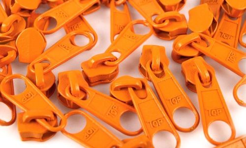 Zipper für Reißverschlüsse, Meterware, 5 mm, orange