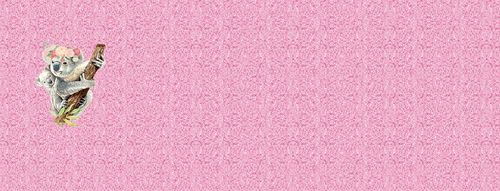 French Terry Koalamom Digital Druck Panele by FHTN pink