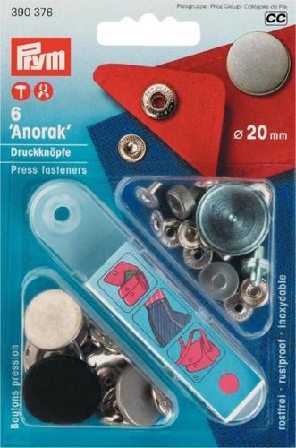Prym NF-Druckknopf Anorak flach MS 20 mm alteisen