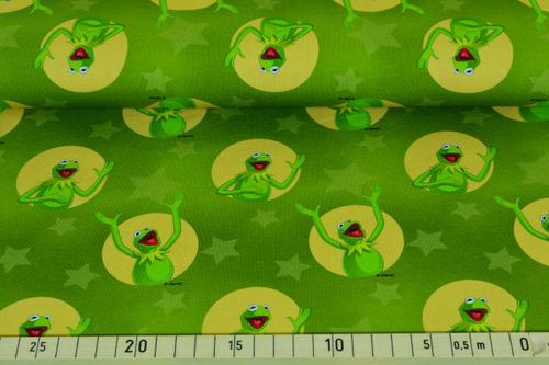 Disneys Kermit, Baumwoll Jersey, Sterne, grün