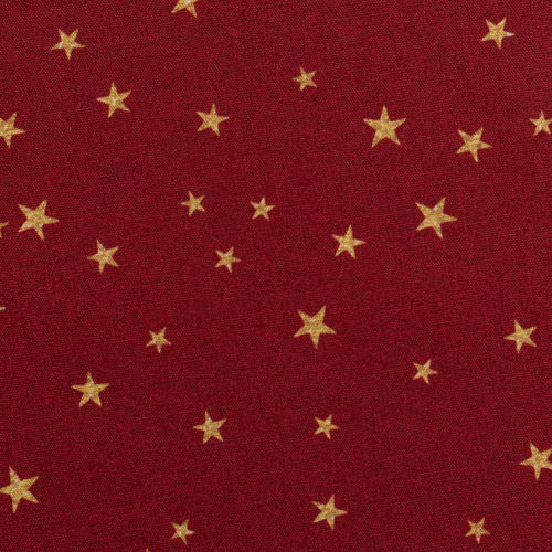Baumwolle Webware Weihnachten Sterne gold burgundy