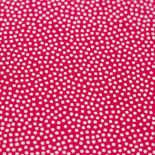 Baumwolle Webware Dotty gepunktet 2mm weiß pink
