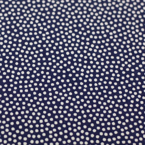 Baumwolle Webware Dotty gepunktet 2mm weiß dunkelblau