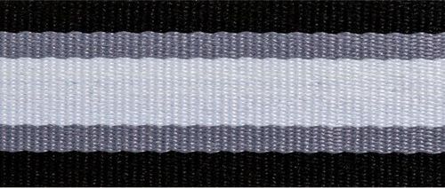 Taschengurtband Gurtband 38mm Streifen schwarz grau weiß