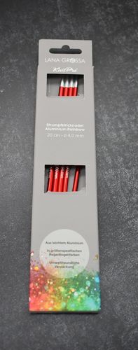 Strumpfstricknadel Aluminium Rainbow Lana Grossa Knit Pro 20cm 4,0mm