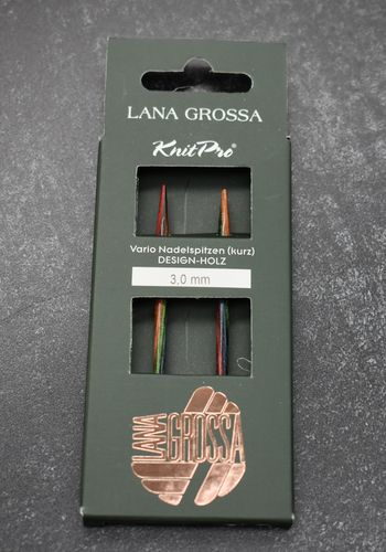 Vario Nadelspitzen Birkenholz (kurz) Lana Grossa Knit Pro 3,0 mm Design-Holz Multicolor