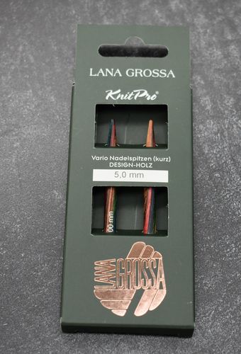 Vario Nadelspitzen Birkenholz (kurz) Lana Grossa Knit Pro 5,0 mm Design-Holz Multicolor