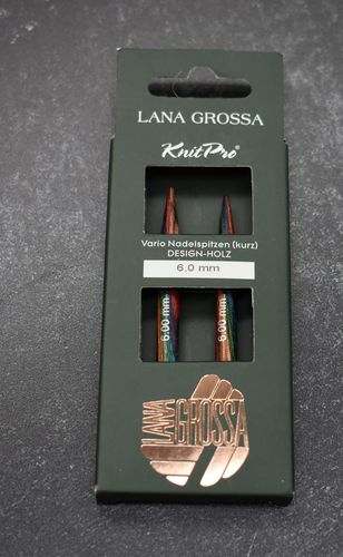 Vario Nadelspitzen Birkenholz (kurz) Lana Grossa Knit Pro 6,0 mm Design-Holz Multicolor