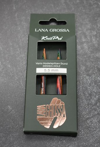 Vario Nadelspitzen Birkenholz (kurz) Lana Grossa Knit Pro5,5 mm Design-Holz Multicolor